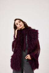 Gilet ricciolino bordeaux FEDERICA BI