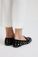 Mocassino suede borchiette FEDERICA BI (vari colori)