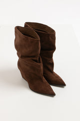 Stivaletto suede cioccolato FEDERICA BI