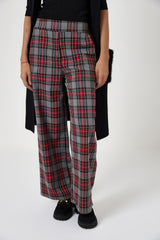 Pantalone tartan grigio FEDERICA BI