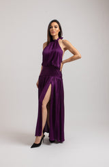 Abito elegante FEDERICA BI prugna