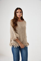 Maglione frange FEDERICA BI ( vari colori )