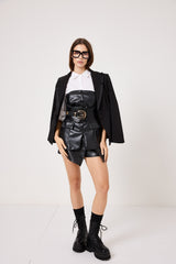 Panta-gonna in ecopelle FEDERICA BI