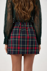 Gonna tartan blu FEDERICA BI