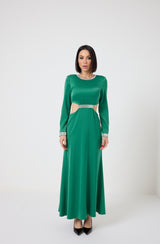 Abito lungo in raso FEDERICA BI