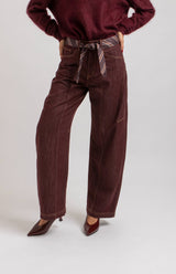 Denim jeans bordeaux FEDERICA BI