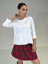 Gonna scozzese rossa FEDERICA BI