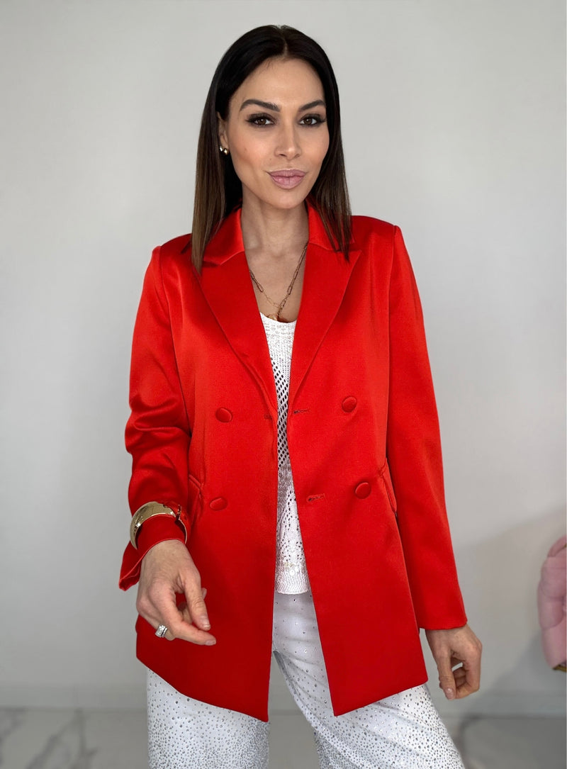 Blazer in raso doppiopetto FEDERICA BI ( più colori )