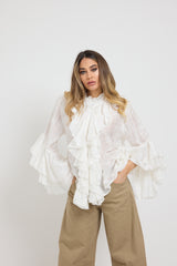 Camicia bianca sangallo FEDERICA BI