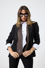 Cravatta in seta moro FEDERICA BI