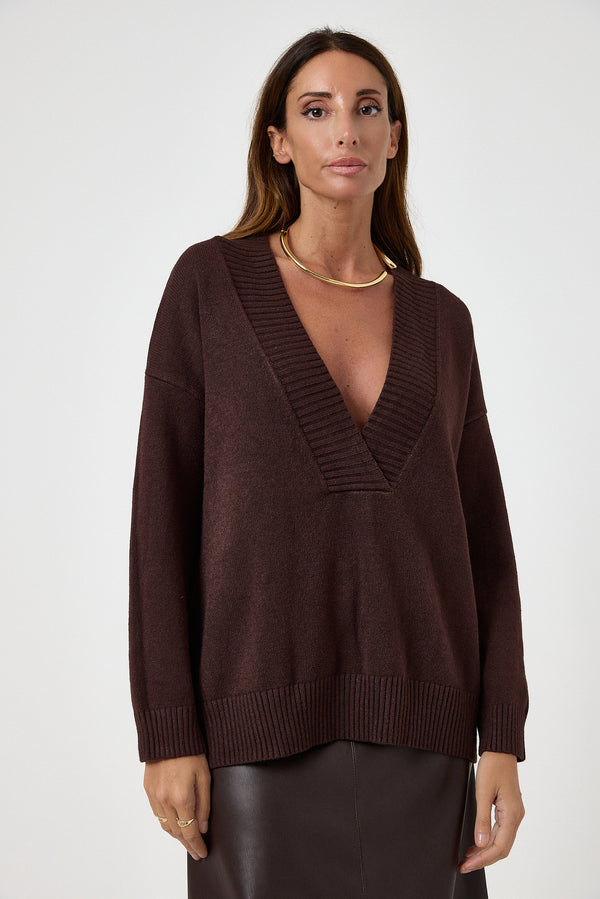 Maglia moro scollo FEDERICA BI