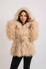 Ecopelliccia beige FEDERICA BI