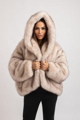 Ecopelliccia beige FEDERICA BI