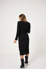 Abito midi bottoni oro FEDERICA BI ( vari colori )