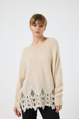 Maglia scollo pizzo FEDERICA BI