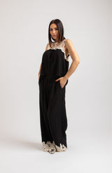 Completo nero top e pantalone FEDERICA BI