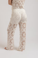 Pantalone bianco crochet FEDERICA BI
