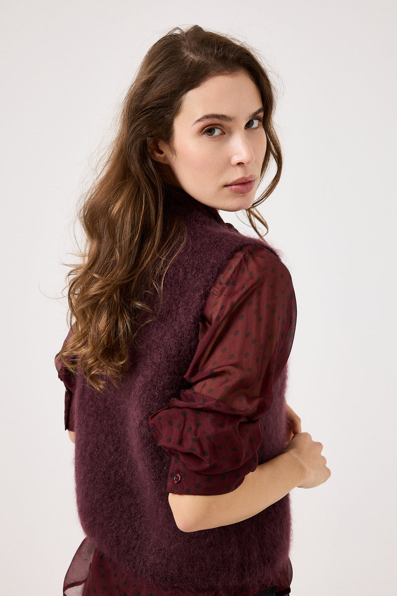 Gilet kid mohair ( vari colori ) FEDERICA BI