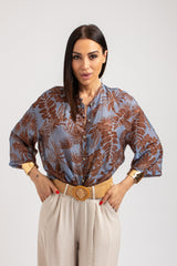 Pantalone in viscosa beige light FEDERICA BI