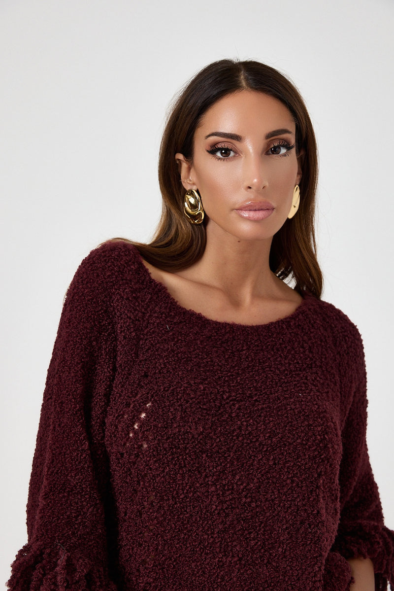 Maglione frange FEDERICA BI ( vari colori )