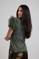 Maglia EMY viscosa e tulle FEDERICA BI (piu’ colori)