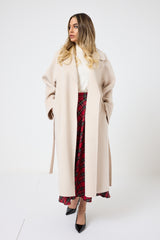 Cappotto beige cachemire e lana FEDERICA BI