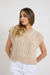 Gilet sabbia traforato FEDERICA BI