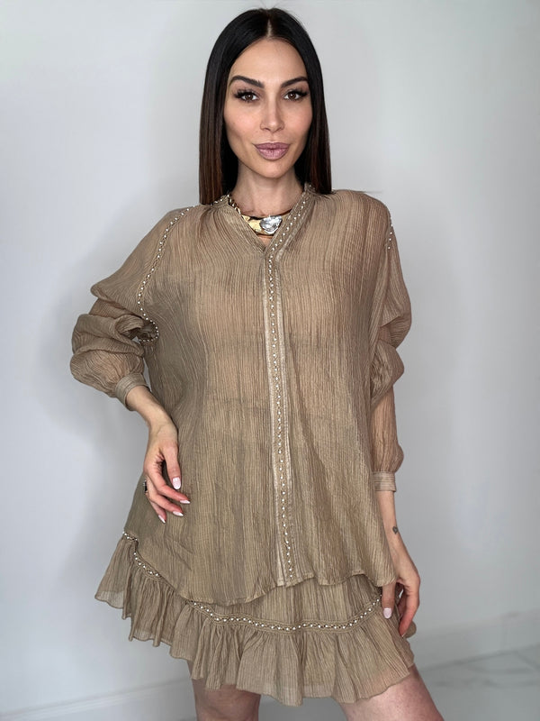 Camicia perline ( vari colori ) FEDERICA BI