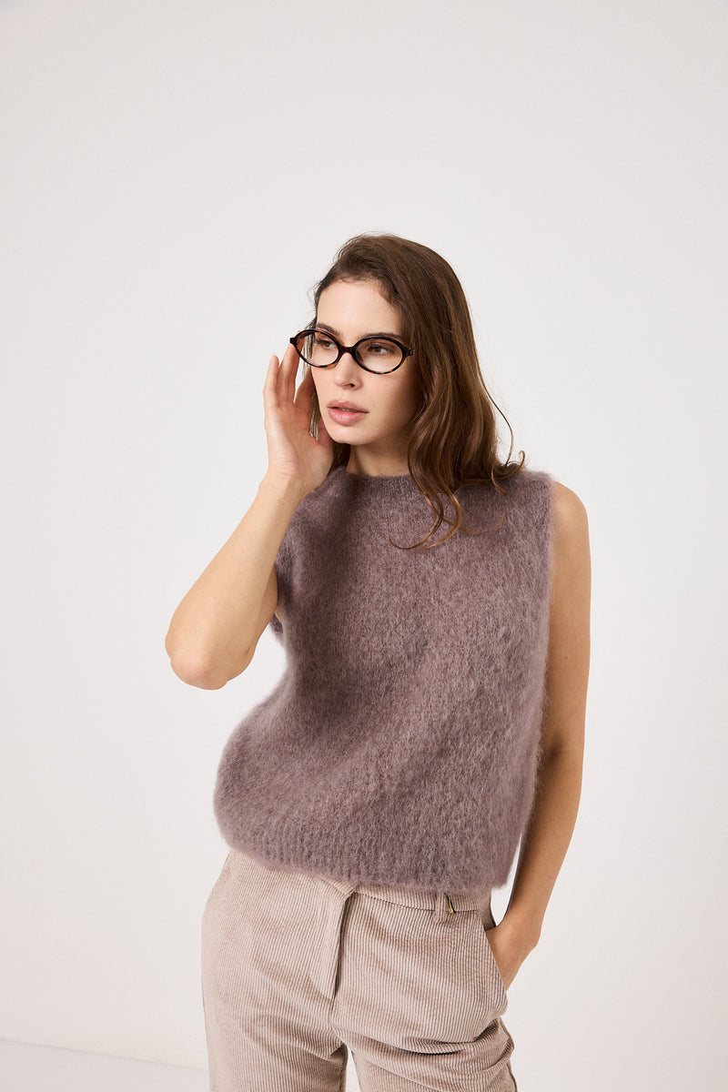 Gilet kid mohair ( vari colori ) FEDERICA BI