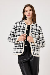 Giacca in ciniglia pied de poule FEDERICA BI ( due colori )