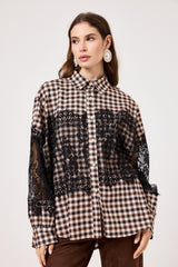 Camicia in cotone e pizzo FEDERICA BI