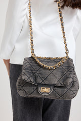 Borsa in denim matelasse FEDERICA BI