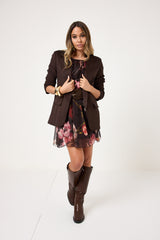 Abito in chiffon fantasia moro FEDERICA BI