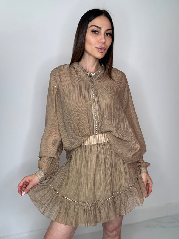Camicia perline ( vari colori ) FEDERICA BI