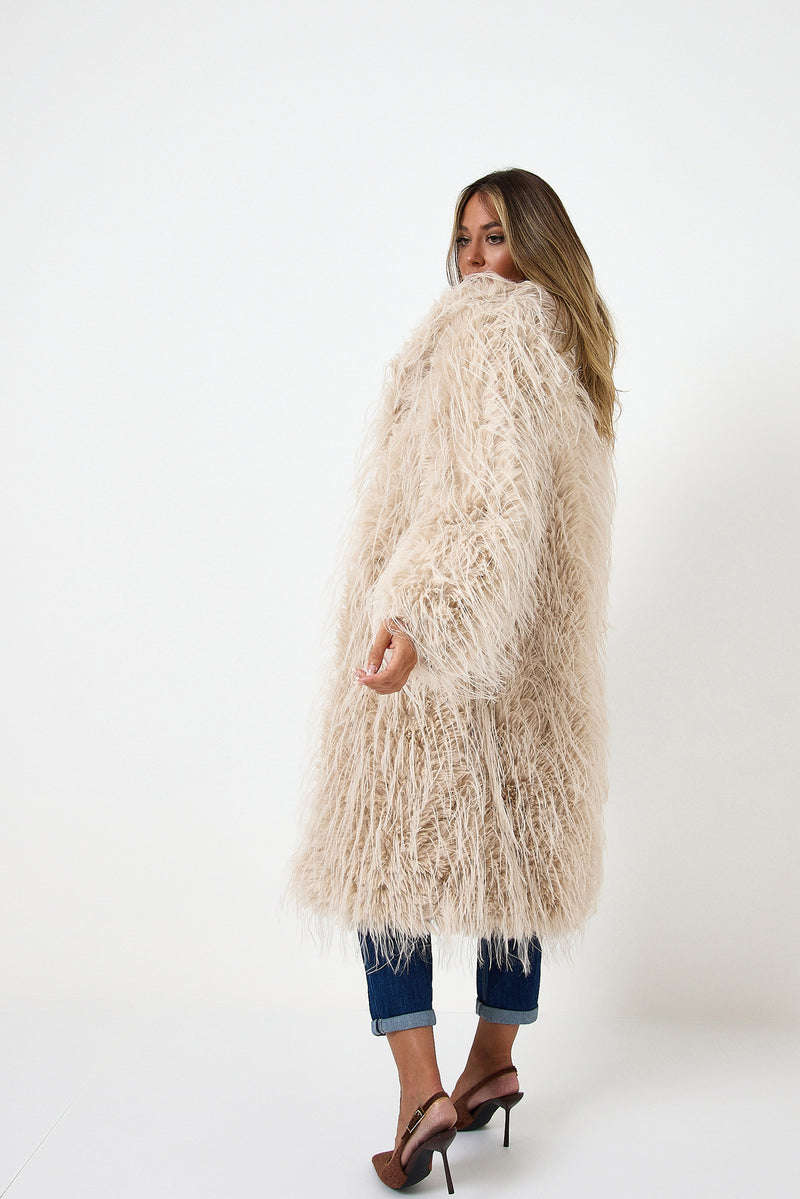 Ecopelliccia beige FEDERICA BI