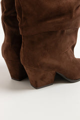 Stivaletto suede cioccolato FEDERICA BI