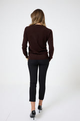 Cardigan moro in lana moro FEDERICA BI