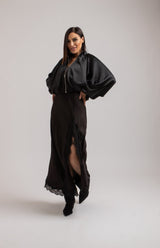 Giacchina FEDERICA BI in raso nero