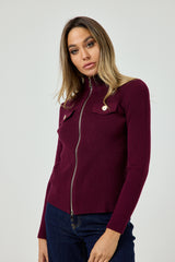Cardigan zip FEDERICA BI ( vari colori )