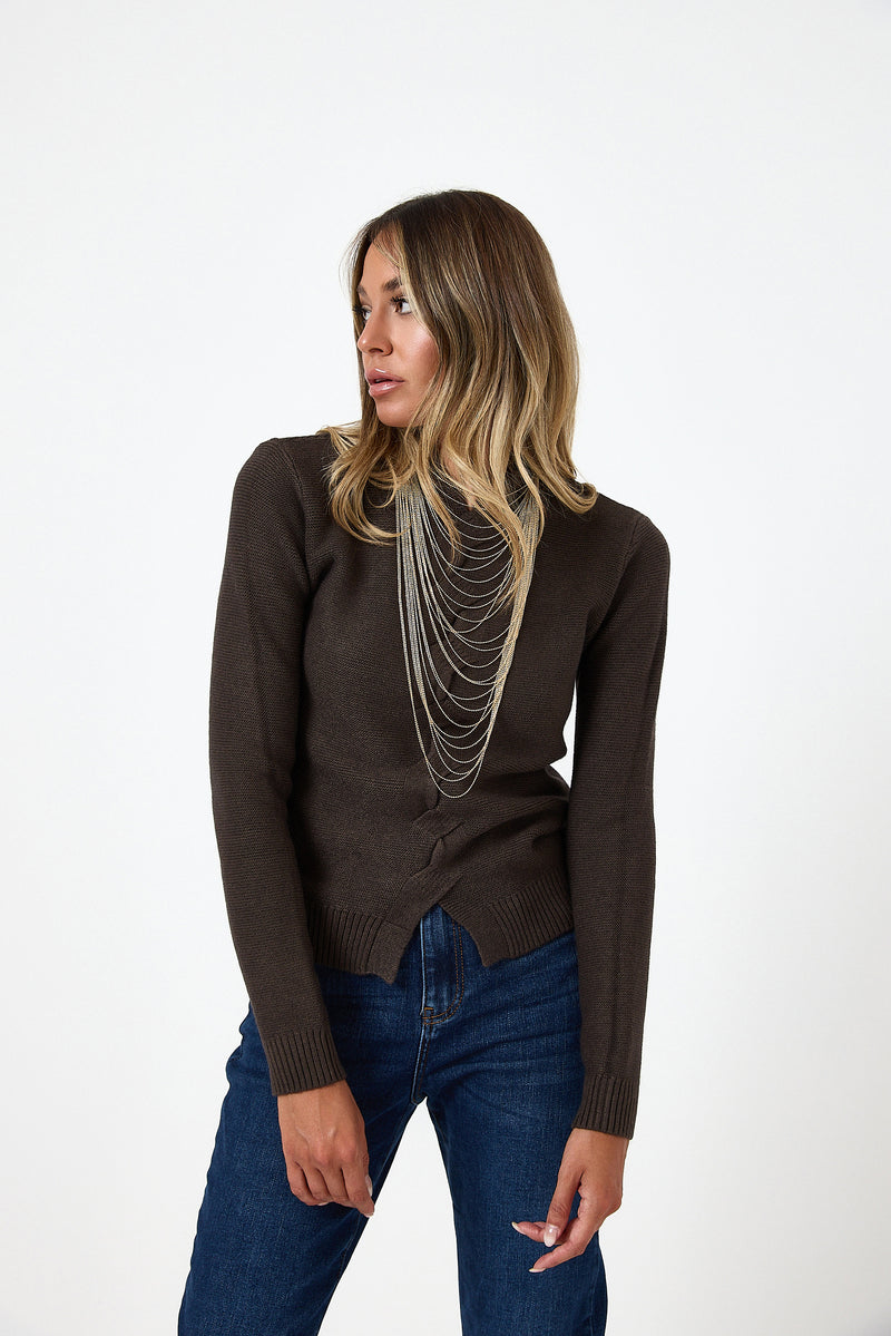 Maglia treccia FEDERICA BI ( vari colori )