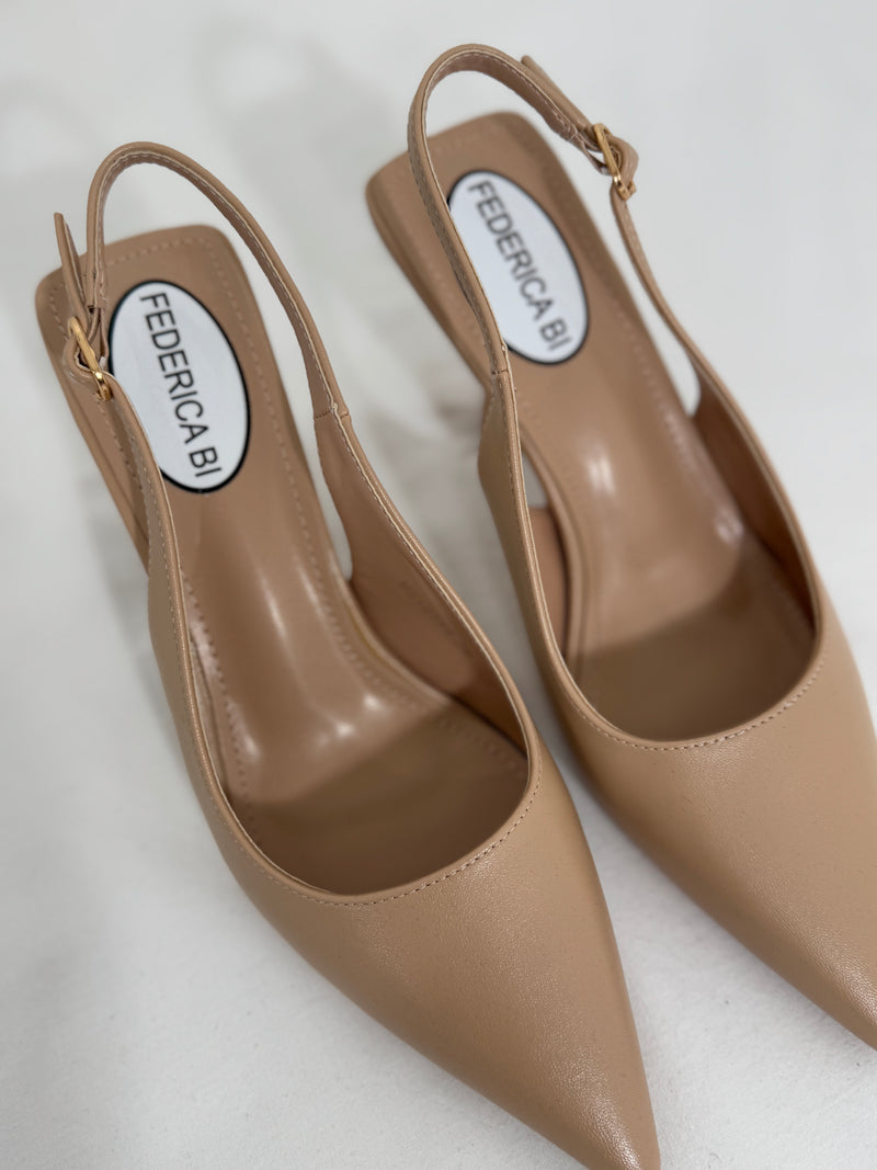 Slingback rosa nude FEDERICA BI