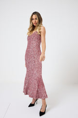 Abito in paillettes rosa FEDERICA BI