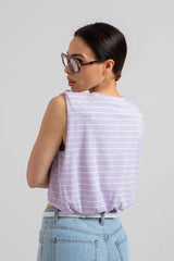 Maglia riga bottone oro FEDERICA BI
