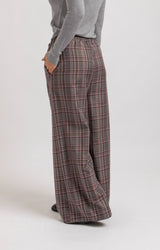 Pantalone grigio tartan FEDERICA BI