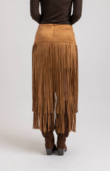 Gonna in suede frange FEDERICA BI