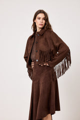 Giacca in ecosuede marrone FEDERICA BI