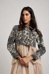 Giacca in denim crop FEDERICA BI