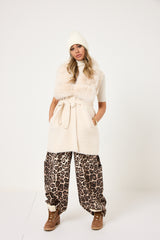 Gilet burro in ciniglia ed ecopelliccia FEDERICA BI