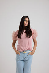 Maglia EMY viscosa e tulle FEDERICA BI (piu’ colori)