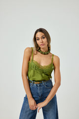Top in raso e pizzo FEDERICA BI
